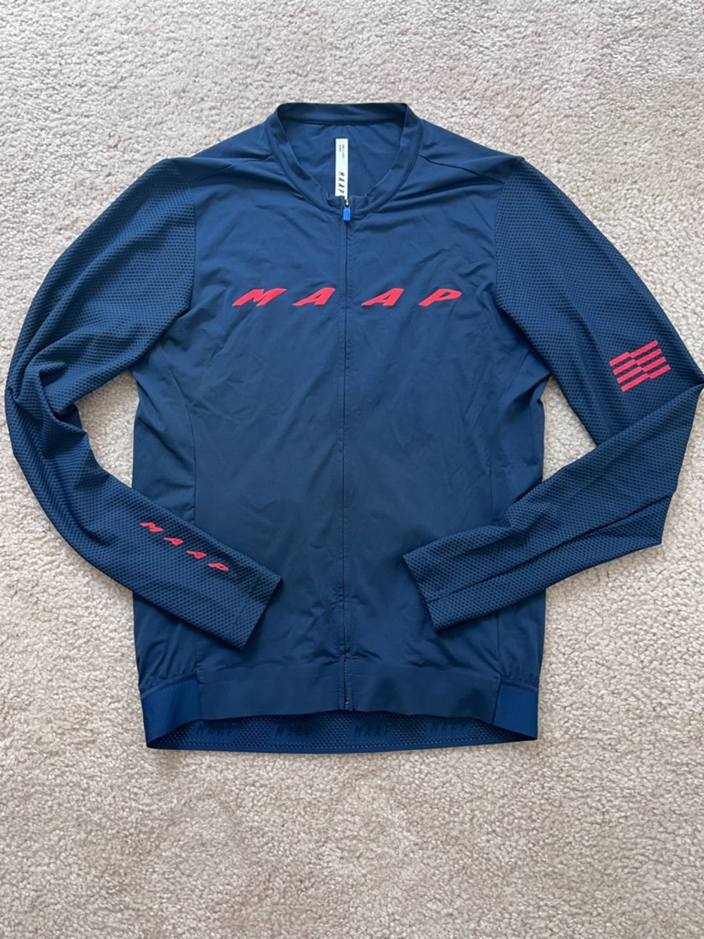 MAAP Men's Navy Long Sleeve Cycling Jersey - Pro Fit